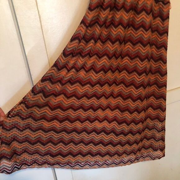 36point5 women's rust chevron knit fit and flair sleeveless lined Dress small‎ - Picture 4 of 10